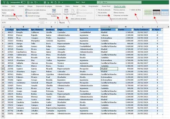 Crear una Tabla y Tabla Din�mica