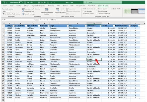 Crear una Tabla y Tabla Din�mica